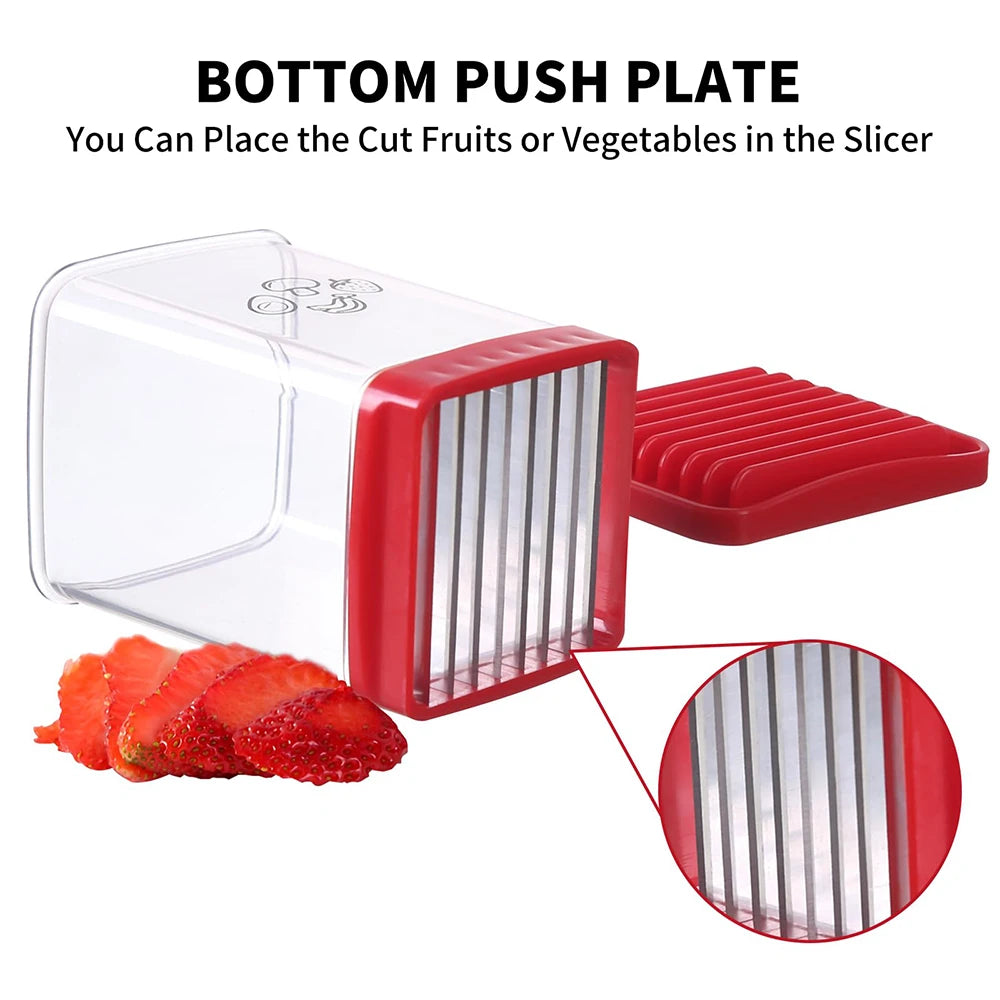 FAST FRUIT AND VEGETABLE SLICER WITH PRESSURE PLATE